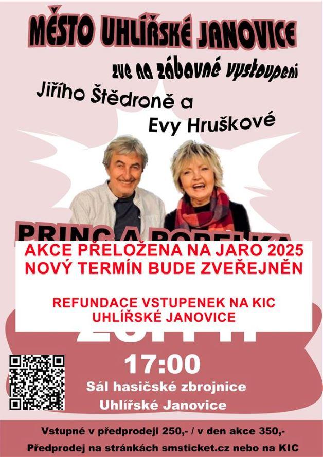 Obec Staňkovice - ZRUŠENO !!! ZÁBAVNÉ VYSTOUPENÍ Jiřího Štědroně a Evy Hruškové